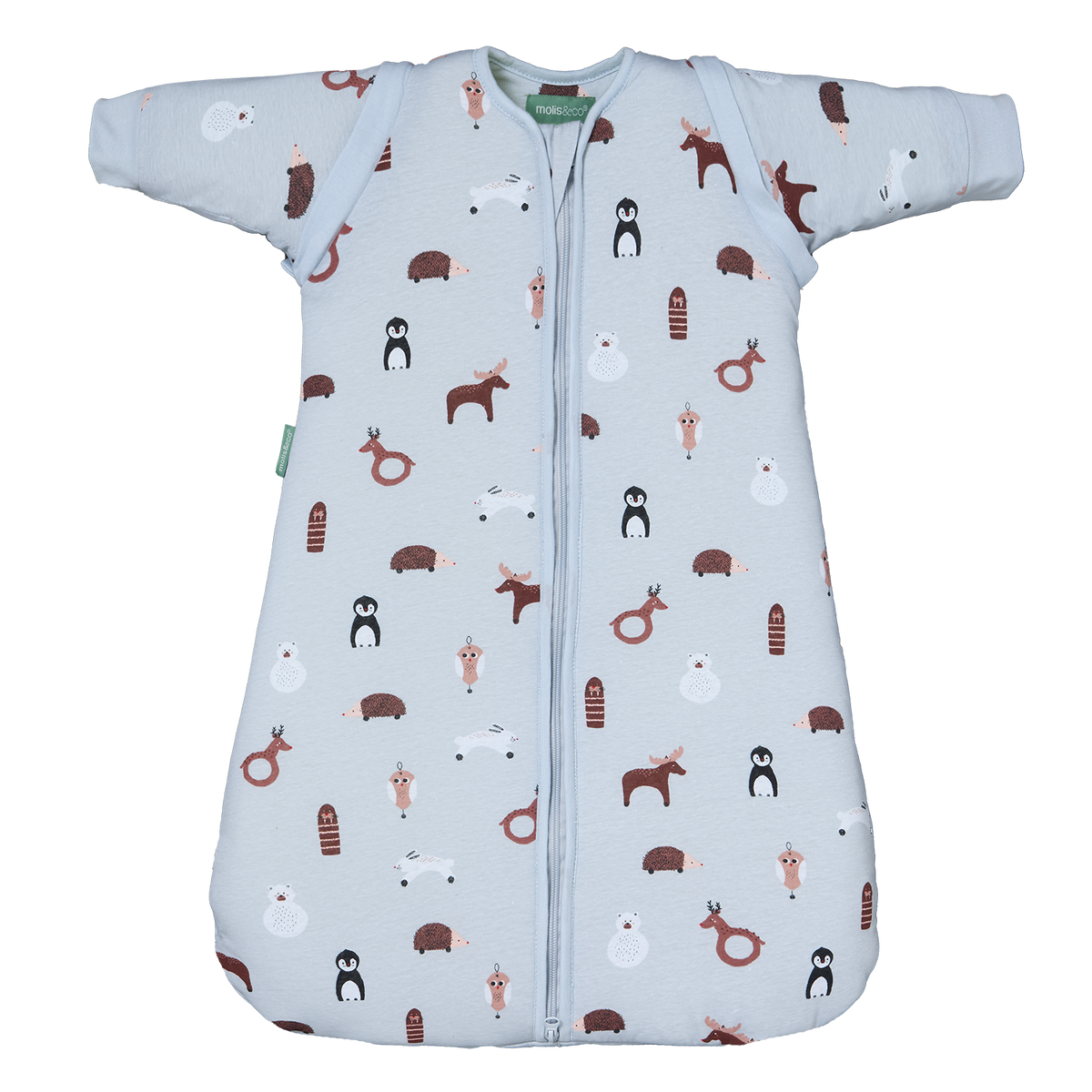 Molis&Co - Sacco nanna con maniche - Winter Animals - TOG 2.5 - 0-6mesi