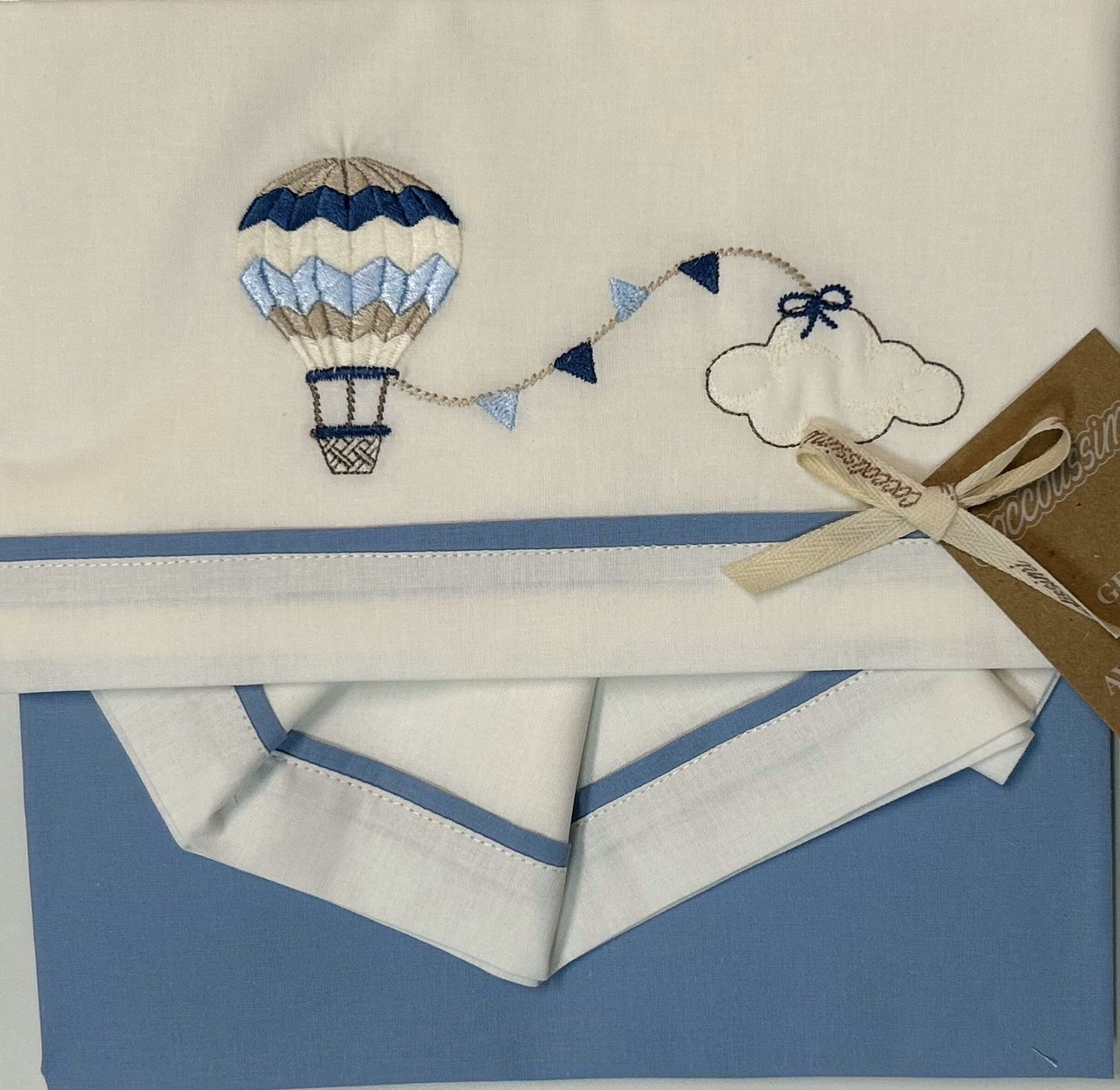 COCCOLISSIMI - set lenzuola 3 pezzi lettino Balloon avio
