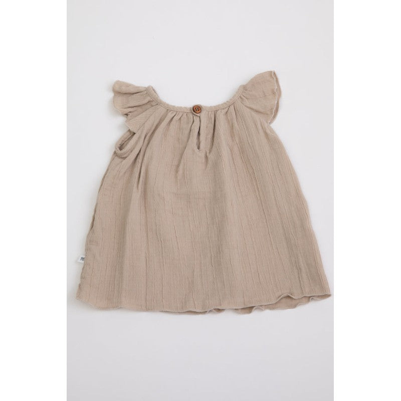 BAMBOOM Blusa Canotta con Volant bimba 337 - Cammello