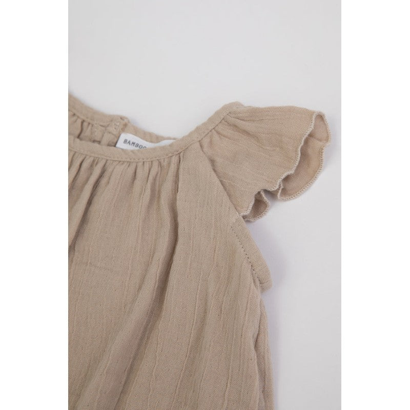 BAMBOOM Blusa Canotta con Volant bimba 337 - Cammello