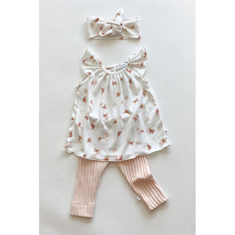 BAMBOOM Blusa Canotta con Volant bimba 337 - Farfalla