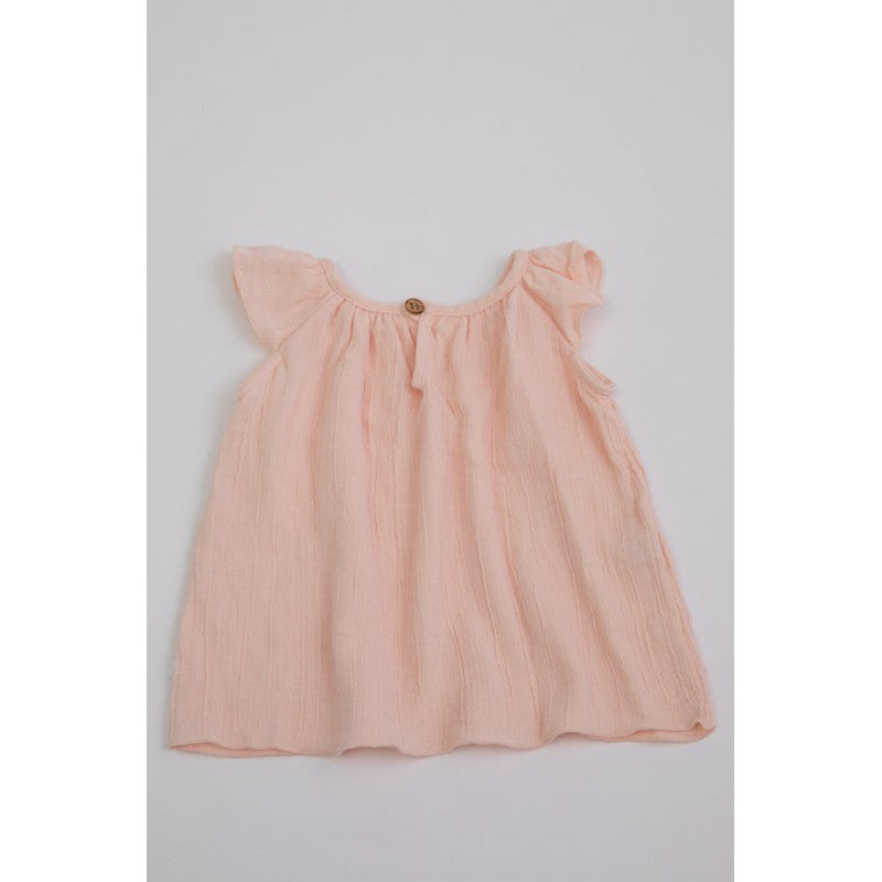 BAMBOOM Blusa Canotta con Volant bimba 337 - Rosa