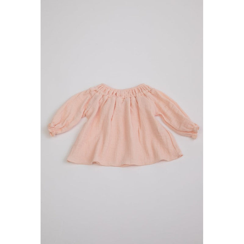 BAMBOOM Blusa con ampio collo ricciato bimba 338 - Rosa