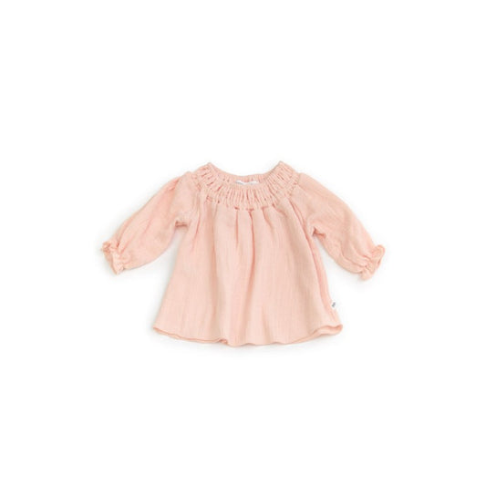 BAMBOOM Blusa con ampio collo ricciato bimba 338 - Rosa