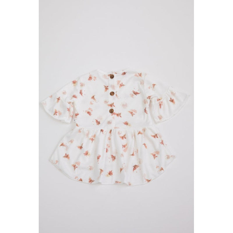 BAMBOOM Blusa Lunga con Volant bimba - 335 - Farfalla