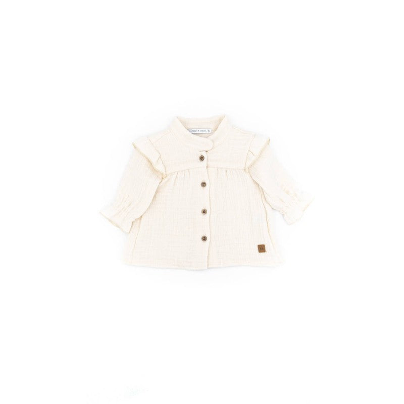 BAMBOOM Camicia volant bimba - 393 - bianco 60