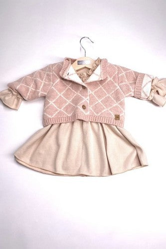 BAMBOOM Cardigan a rombi - 32736 - Rosa antico chiaro