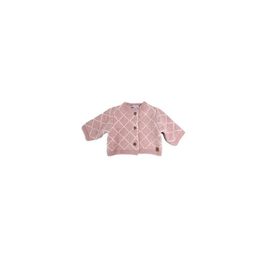 BAMBOOM Cardigan a rombi - 32736 - Rosa antico chiaro