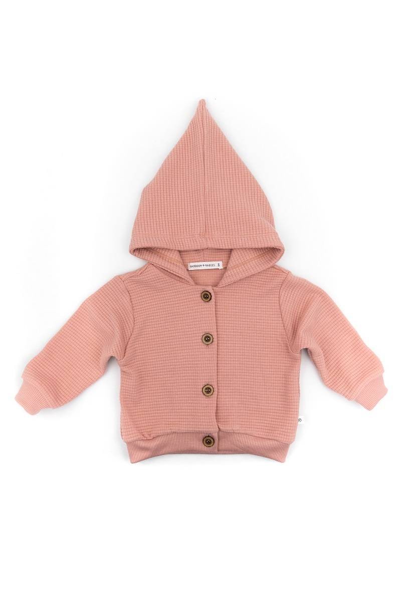 BAMBOOM Cardigan con cappuccio elfo - 434.087 - Rosa Scuro