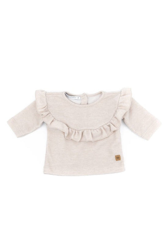 BAMBOOM Maglia con volant bimba - 389 - sabbia 59