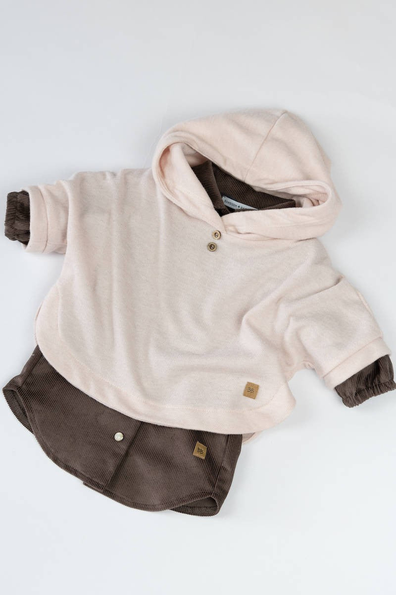 BAMBOOM Maglia Poncho bimba - 395 - rosa cipria 56