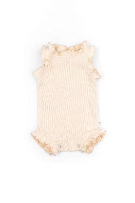 BAMBOOM Pagliaccetto bimba bordi volant - 420 - Panna 332