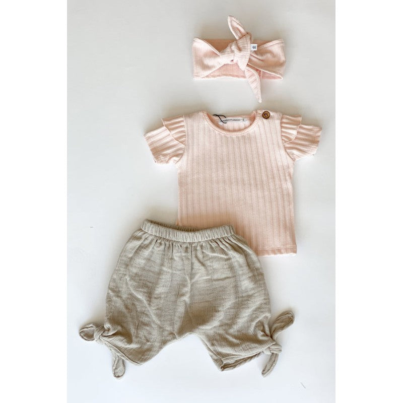 BAMBOOM Pantalone lungo con Fiocco bimba - 343 - Cammello