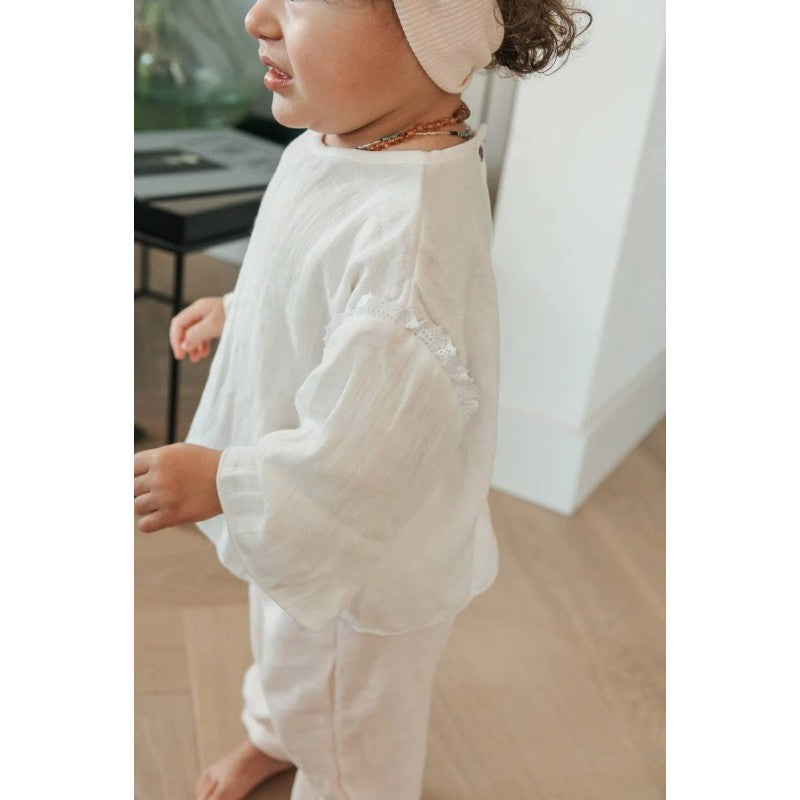BAMBOOM Shirt con maniche farfalla - 432.61 - Bianco