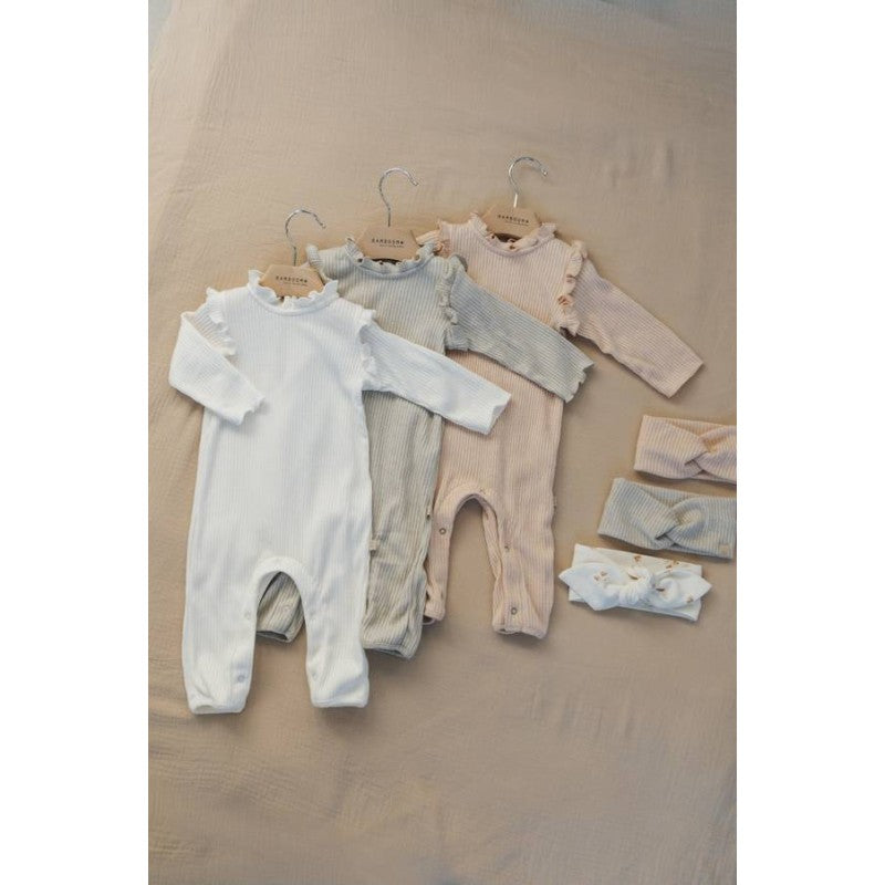 BAMBOOM Tutina a costine bimba - 678A - Soft Pink