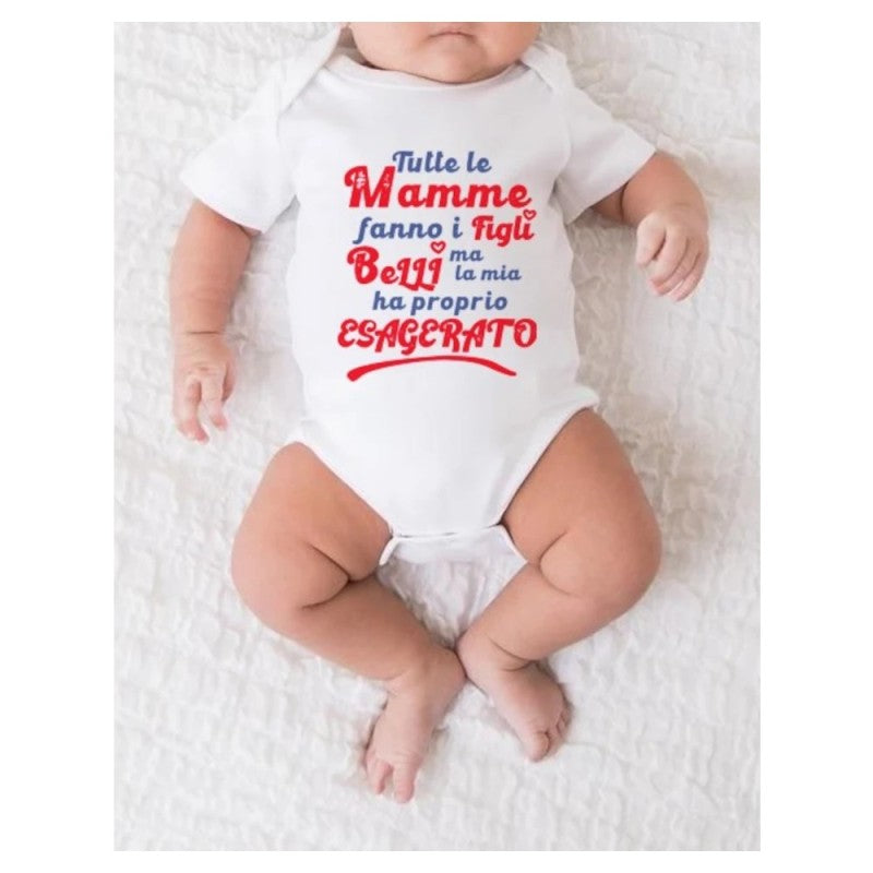 MELLA KIDS - Body con frase - La mia mamma ha proprio esagerato