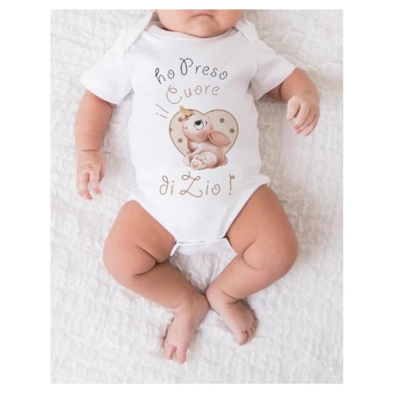 MELLA KIDS - Body con frase - Ho preso il cuore di zio