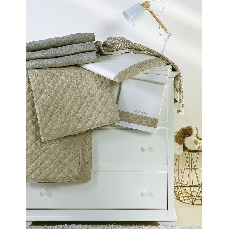 Borbonese Kids - Lenzuola lettino 3 pezzi Jet Set - grigio ferro