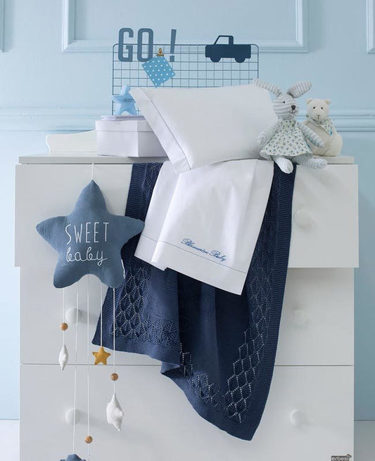 BLUMARINE BABY - Lenzuola culla / carrozzina 3 pezzi Confetto - colori assortiti