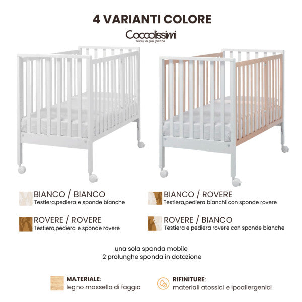 COCCOLISSIMI - Lettino EVOLUTIVO Dreamy bianco