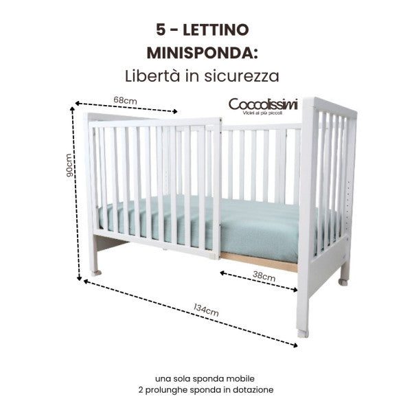 COCCOLISSIMI - Lettino EVOLUTIVO Dreamy bianco