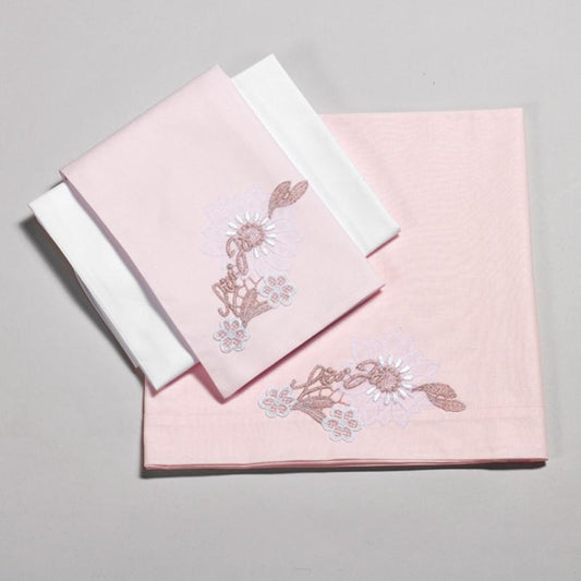 LiuJo Set 3pezzi lenzuola per culla serie Pizzo - Liu Jo rosa