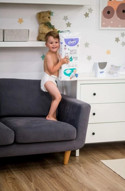 HAPPY Pannolini Happy Tg.6 – JUNIOR EXTRA 48 x 2 = 96pz - BOX COLORATO