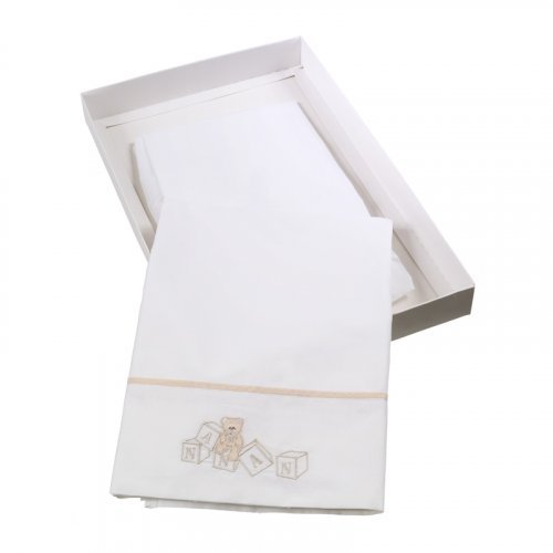 Nanan Lenzuola Letto Dadini bianco 70216B