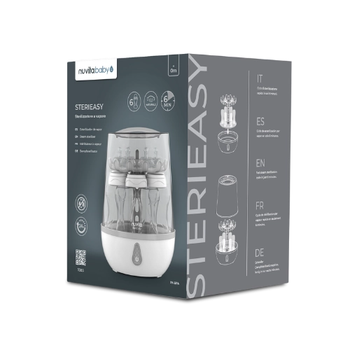 Nuvita - STERIEASY 1083 - Sterilizzatore Biberon Elettrico a Vapore - Fino a 6 biberon in soli 6min