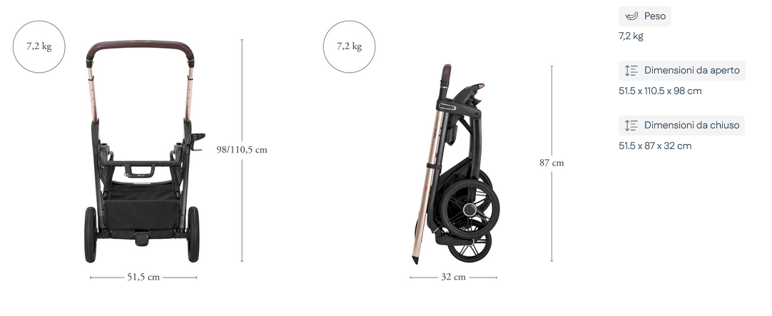 INGLESINA Sistema QUATTRO Aptica con Darwin recline EVO e BORSA IN OMAGGIO - Essence Mokka
