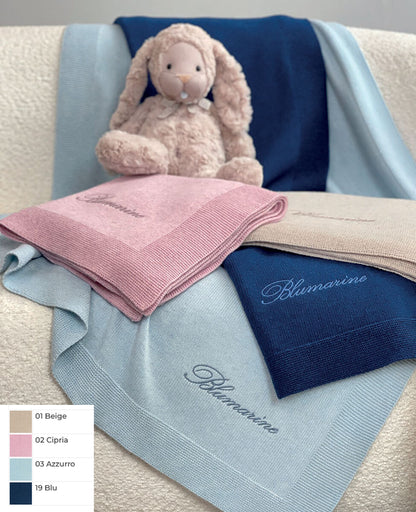 Blumarine COPERTINA Culla / Carrozzina ASIA 95x110 - azzurro