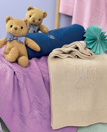 Blumarine COPERTINA Culla / Carrozzina ORSETTO 95x110 - colori assortiti