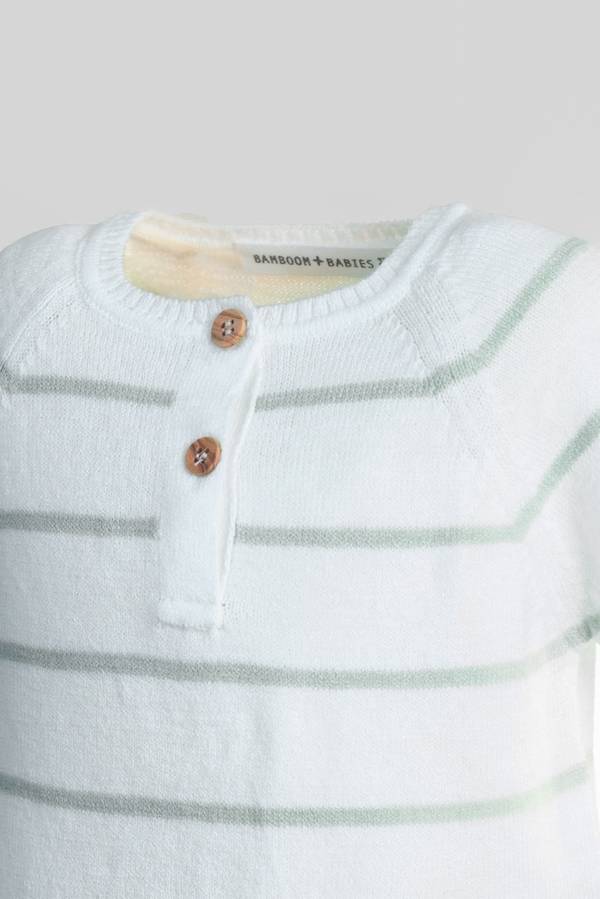 BAMBOOM Maglia a righe maniche corte - 1009 - OCEAN BLU 200