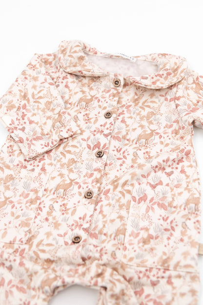 BAMBOOM Tutina Lineare con tasche 1019 - PRINT AUTUMN FOREST 342