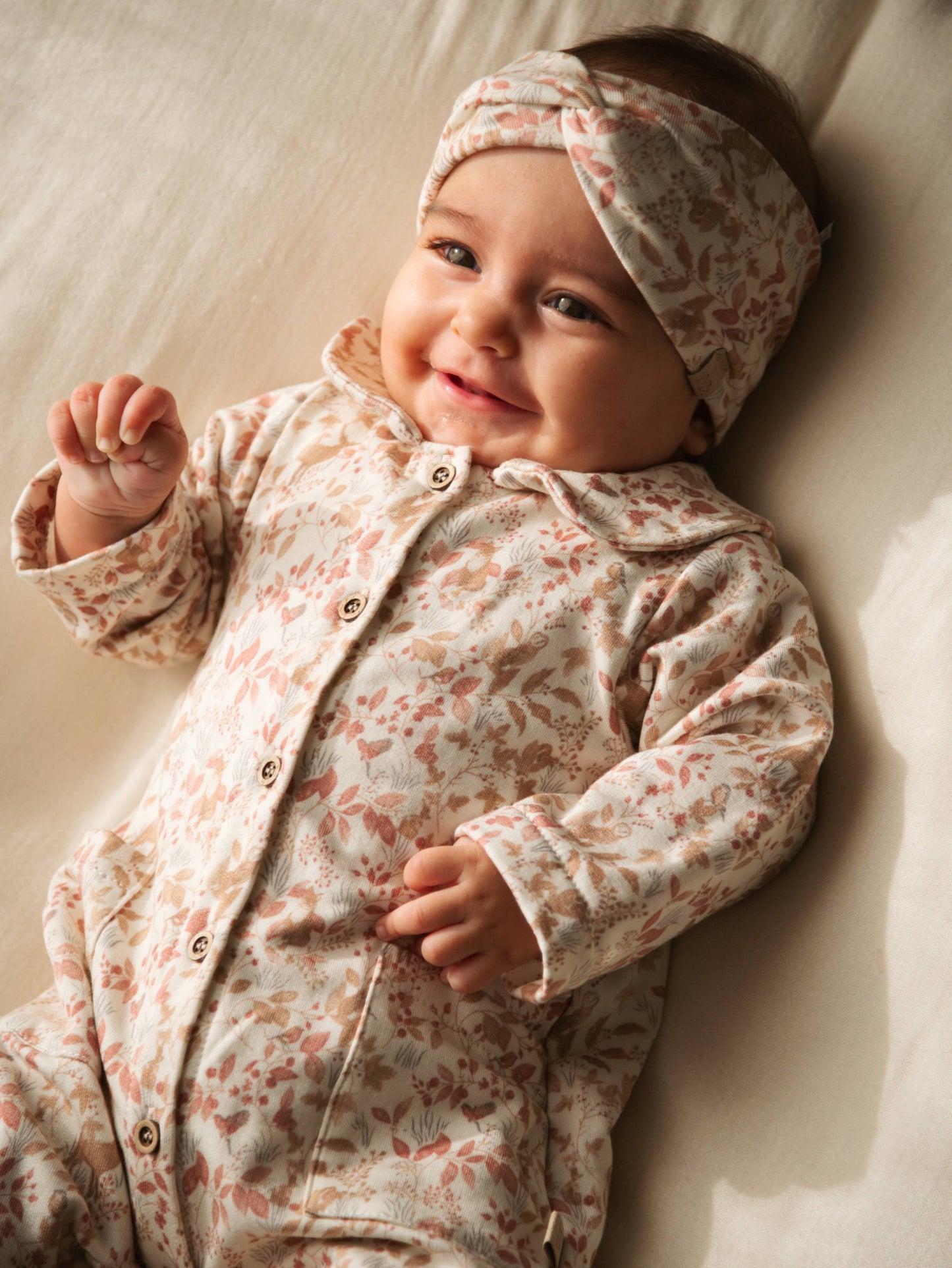 BAMBOOM Tutina Lineare con tasche 1019 - PRINT AUTUMN FOREST 342