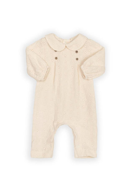 BAMBOOM Tutina con colletto elegante 1020 - WARM WHITE 128