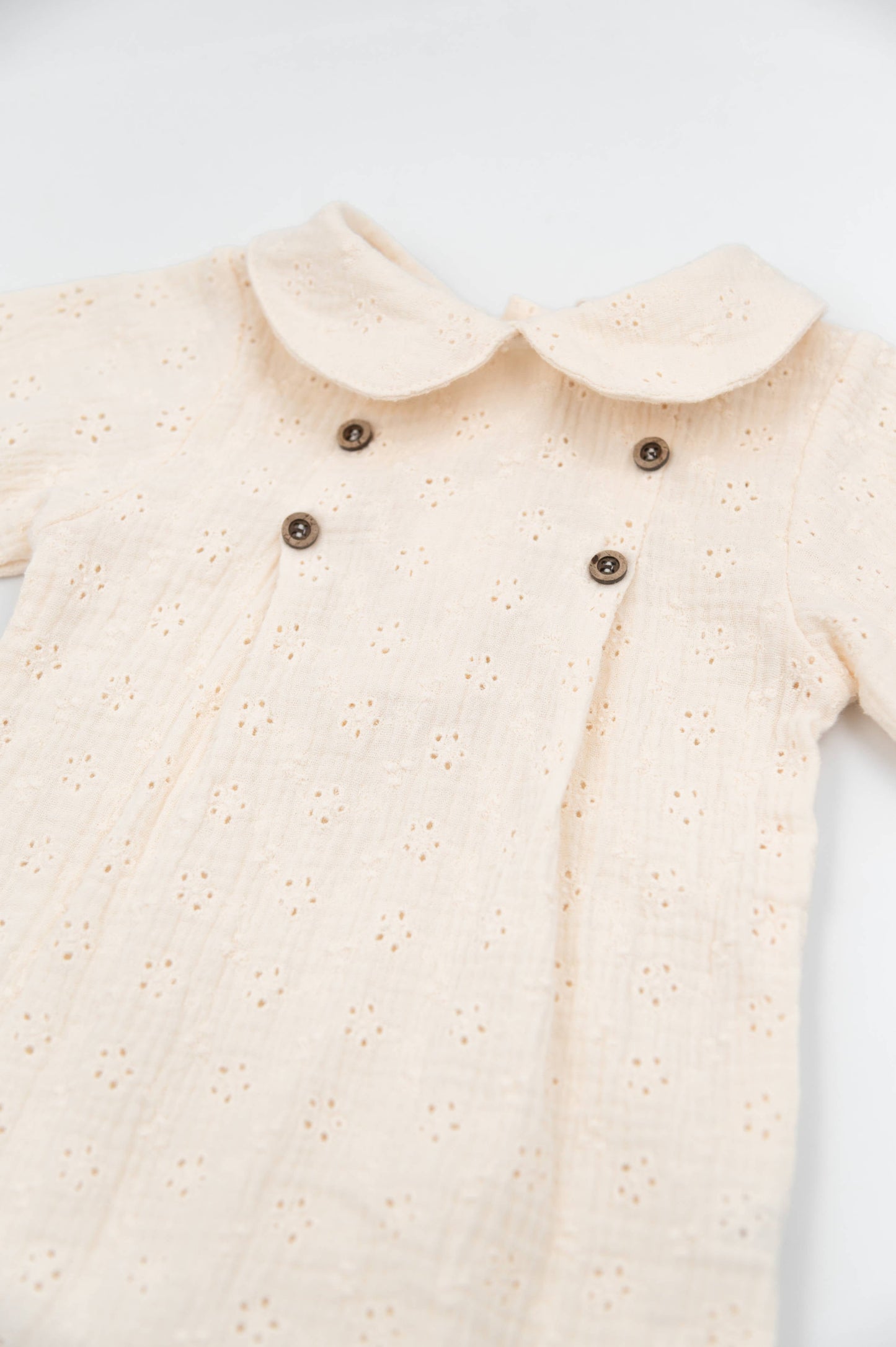 BAMBOOM Tutina con colletto elegante 1020 - WARM WHITE 128