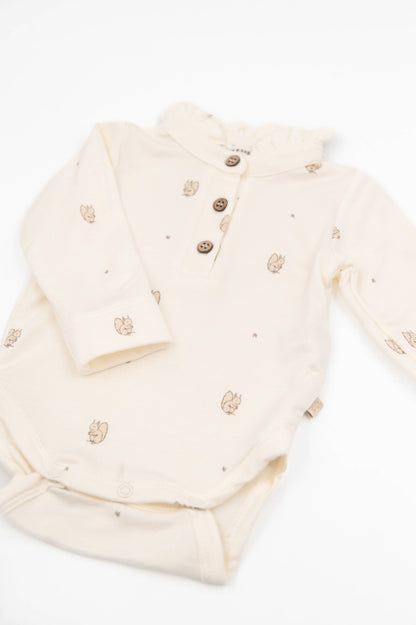 BAMBOOM Maglia Body a polo con colletto volant 1021 - Squirrel 344