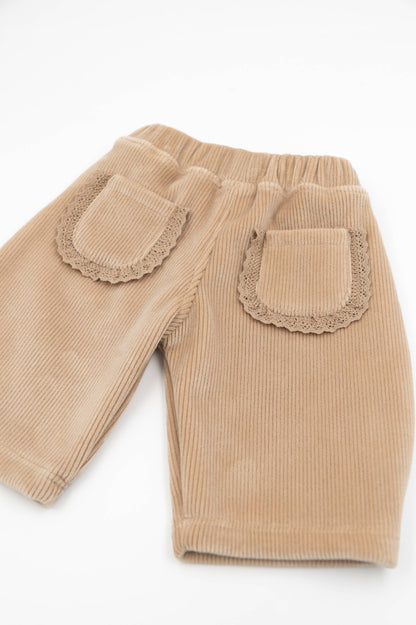 BAMBOOM Pantalone Pants curderoy ampio 1027 - Mocha sand 347