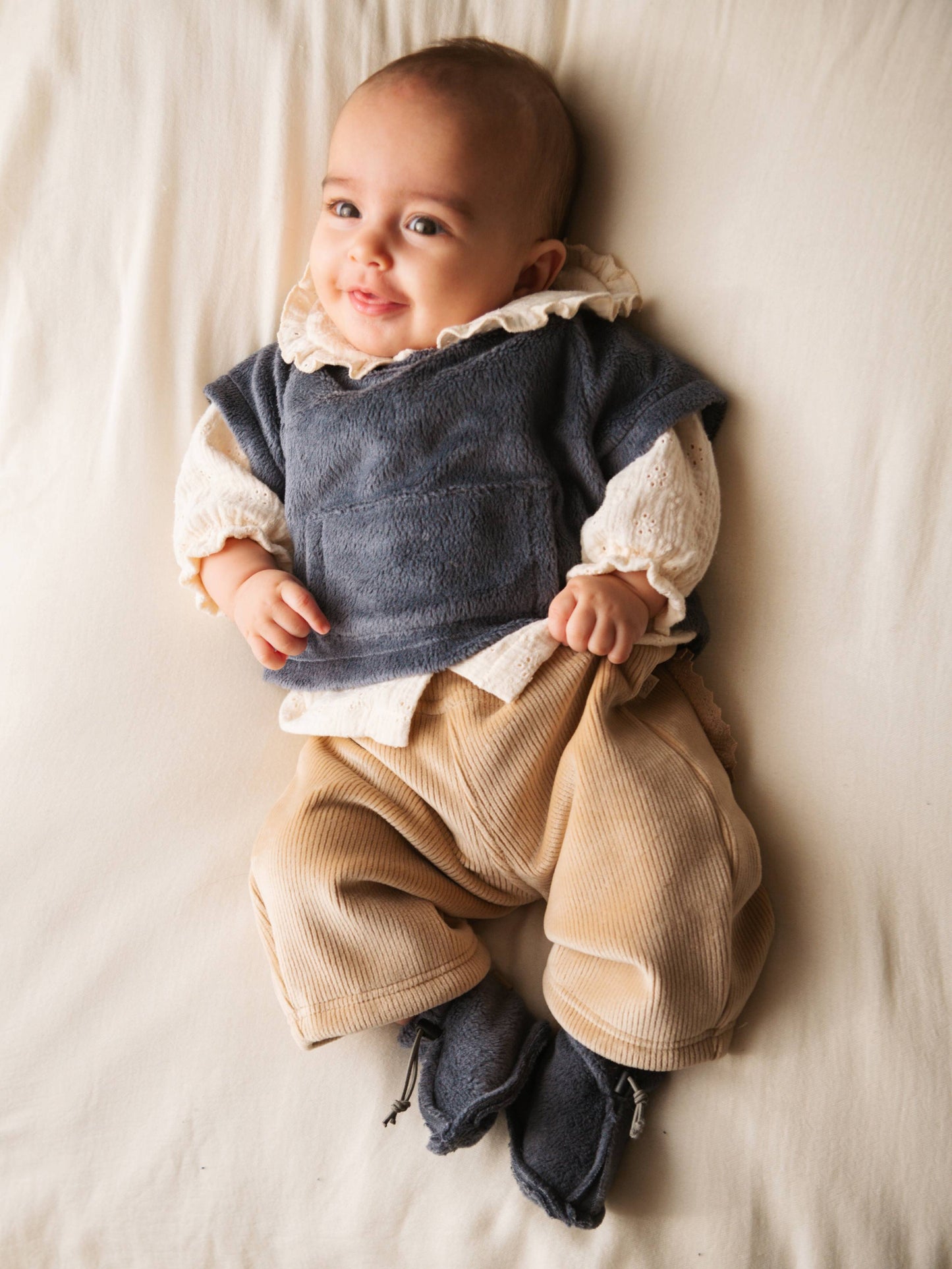 BAMBOOM Pantalone Pants curderoy ampio 1027 - Mocha sand 347