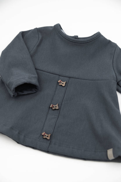 BAMBOOM Maglia con bottoncini frontali 1032 - Midnight blu 343