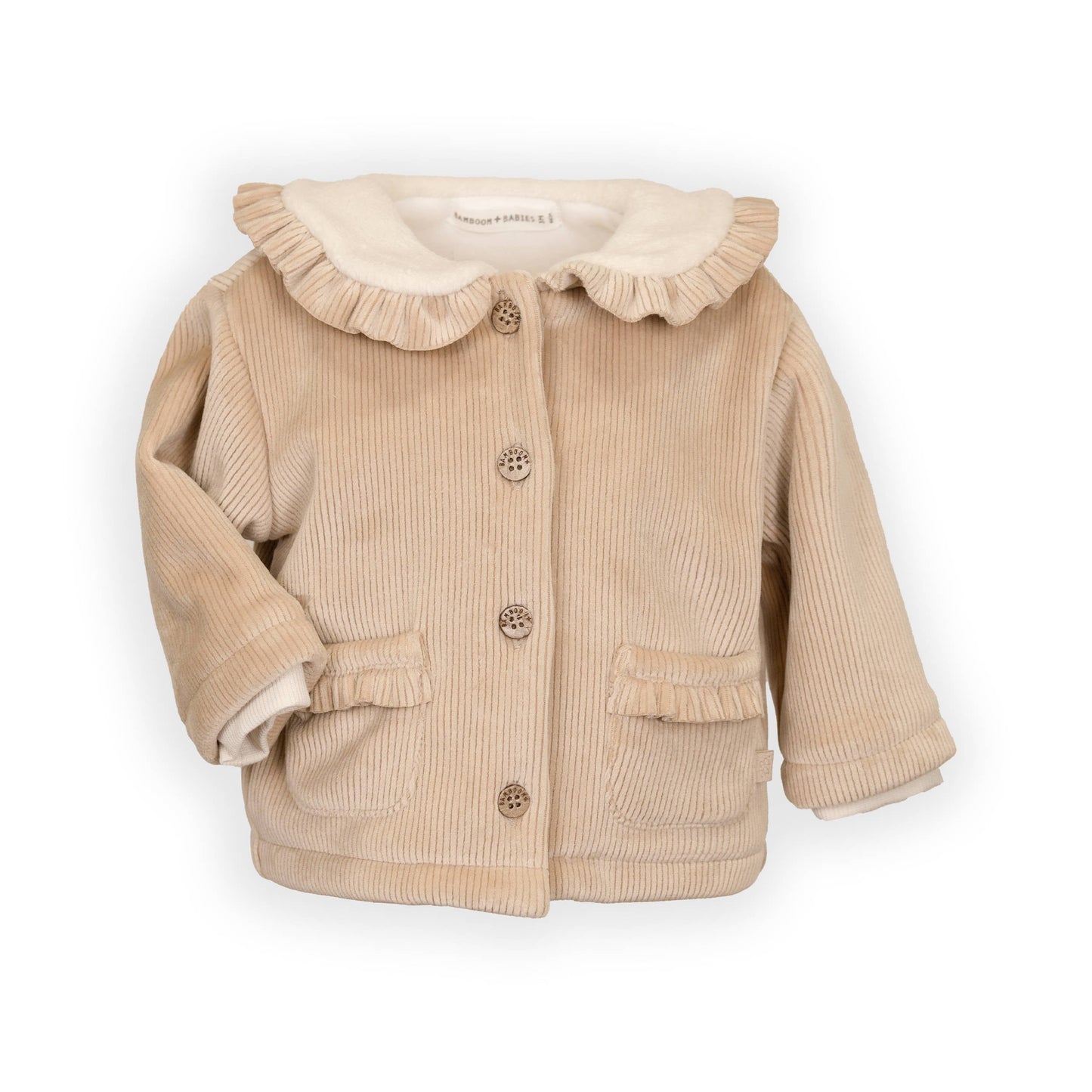 BAMBOOM Giacca Courderoy con collo teddy 1034 - Moka sand 347
