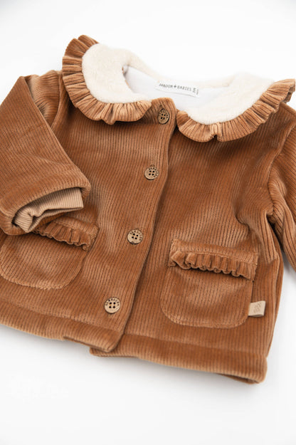 BAMBOOM Giacca Courderoy con collo teddy 1034 - TAN CAMEL 349