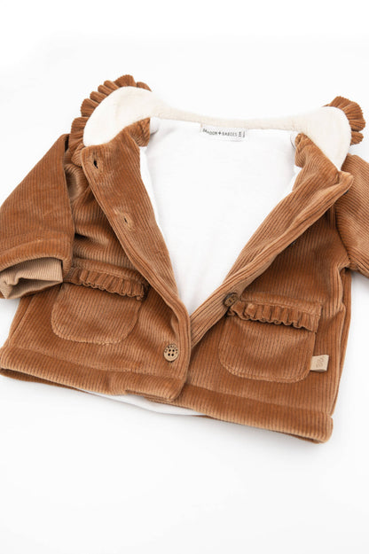 BAMBOOM Giacca Courderoy con collo teddy 1034 - TAN CAMEL 349