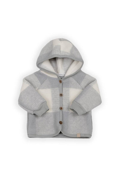 BAMBOOM Felpa Lana cotta con cappuccio 1038 - MOSS GREY 351
