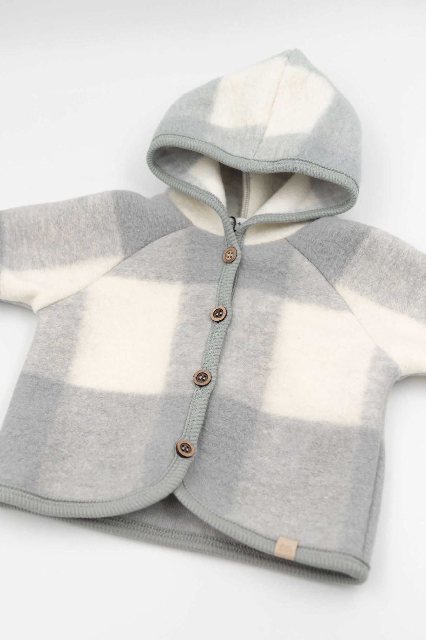 BAMBOOM Felpa Lana cotta con cappuccio 1038 - MOSS GREY 351