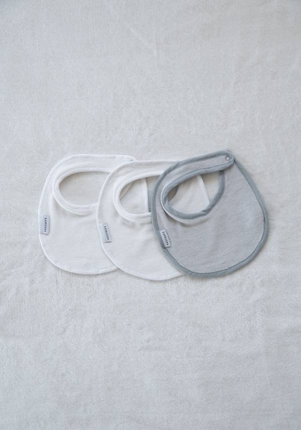 Bamboom Set Bavaglini 3 pezzi - Bibsset - Bianco 01