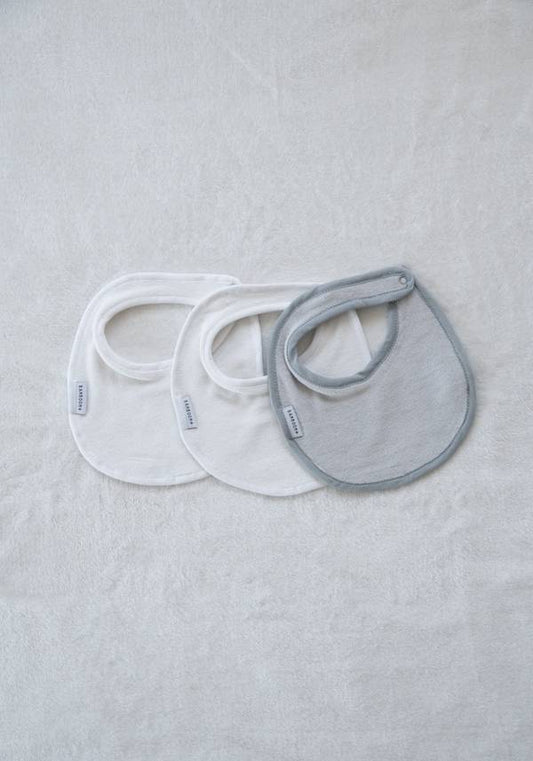 Bamboom Set Bavaglini 3 pezzi - Bibsset - Bianco 01