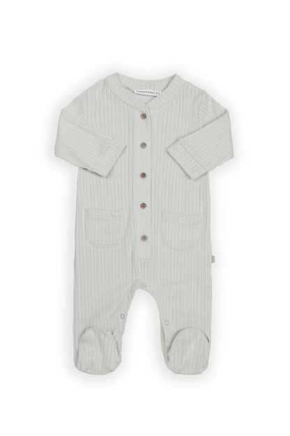 BAMBOOM Tutina Bimbo con piedi e bottoncini davanti 1041 - SKY GREY 352