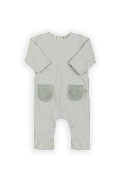 BAMBOOM Tutina con tasche teddy 1042 - SKY GREY 352